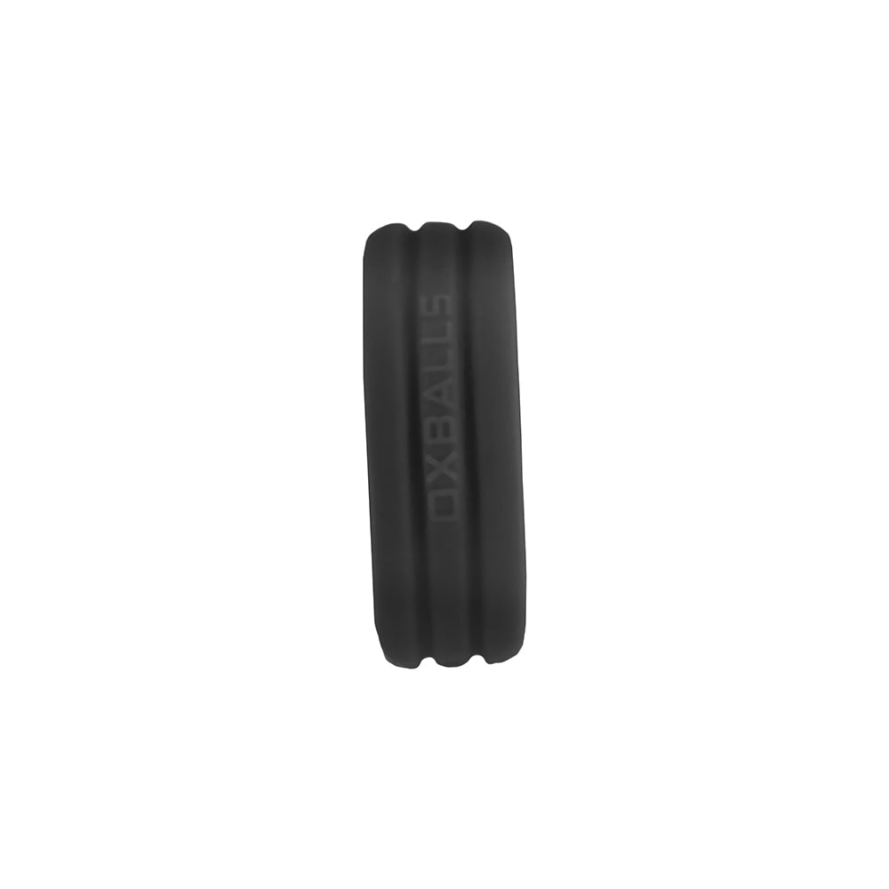 OXBALLS - HUNKYJUNK ROTO GROOVED GRIPPER-RIBBED COCKRING BLACK FOG