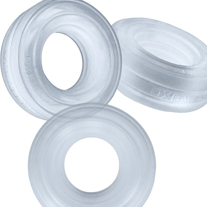 OXBALLS - HUNKYJUNK ROTO GROOVED GRIPPER-RIBBED COCKRING CLEAR STEAM
