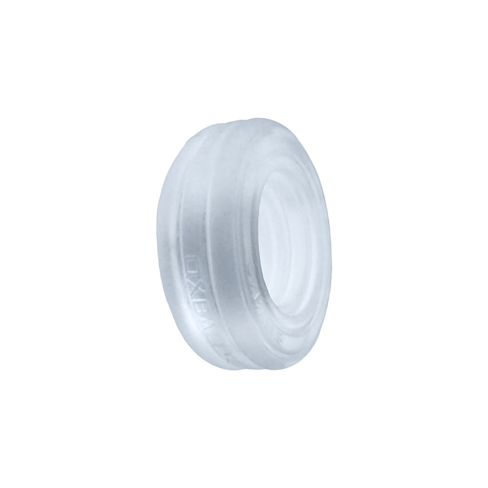 OXBALLS - HUNKYJUNK ROTO GROOVED GRIPPER-RIBBED COCKRING CLEAR STEAM