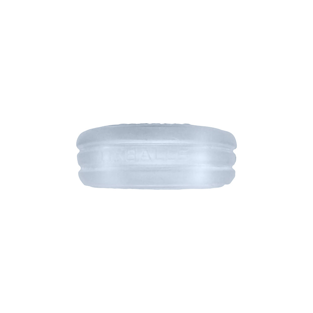 OXBALLS - HUNKYJUNK ROTO GROOVED GRIPPER-RIBBED COCKRING CLEAR STEAM
