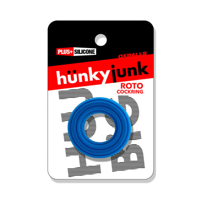 OXBALLS - HUNKYJUNK ROTO GROOVED GRIPPER-RIBBED COCKRING TEAL FIZZ