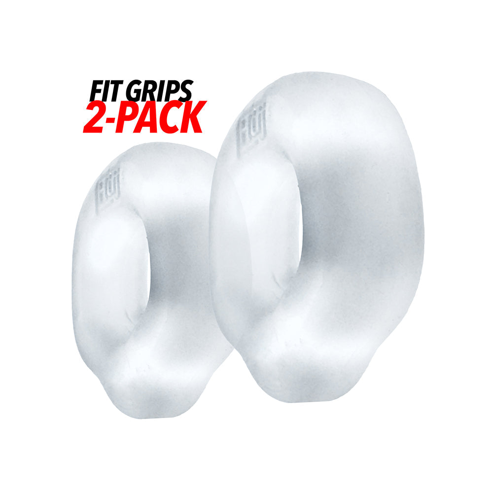 OXBALLS - HUNKYJUNK FIT GRIPS 2-PACK ERGO-FIT COCKRINGS CLEAR/CLEAR