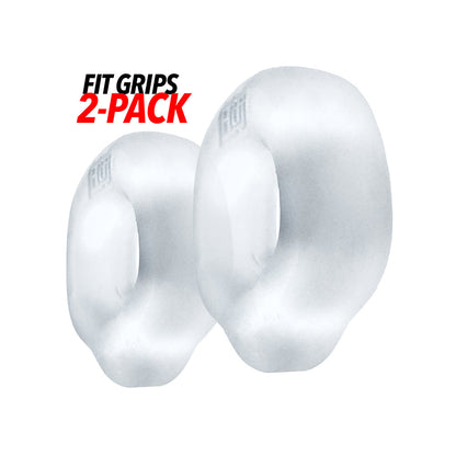 OXBALLS - HUNKYJUNK FIT GRIPS 2-PACK ERGO-FIT COCKRINGS CLEAR/CLEAR
