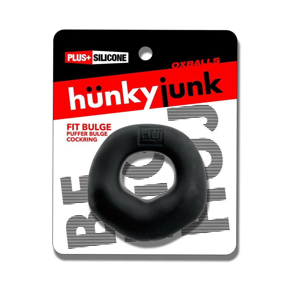 OXBALLS - HUNKYJUNK FIT BULGE HUNG-STYLE COCKRING BLACK FOG