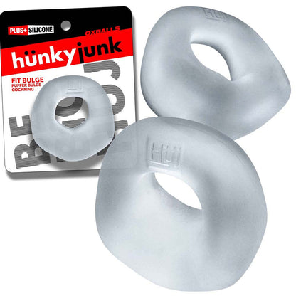 OXBALLS - HUNKYJUNK FIT BULGE HUNG-STYLE COCKRING CLEAR STEAM