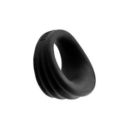 OXBALLS - HUNKYJUNK EXPANDER SLIMMER SCOOP STYLE COCKRING BLACK FOG