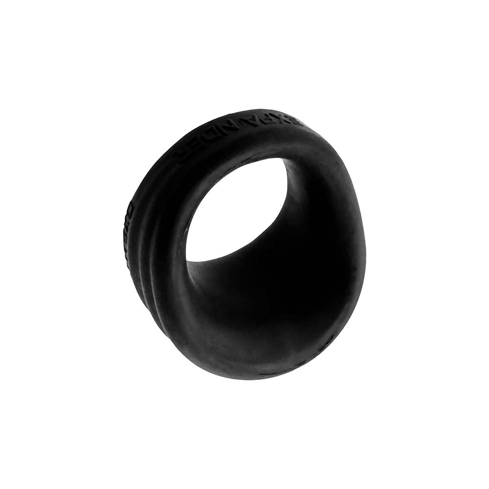 OXBALLS - HUNKYJUNK EXPANDER SLIMMER SCOOP STYLE COCKRING BLACK FOG