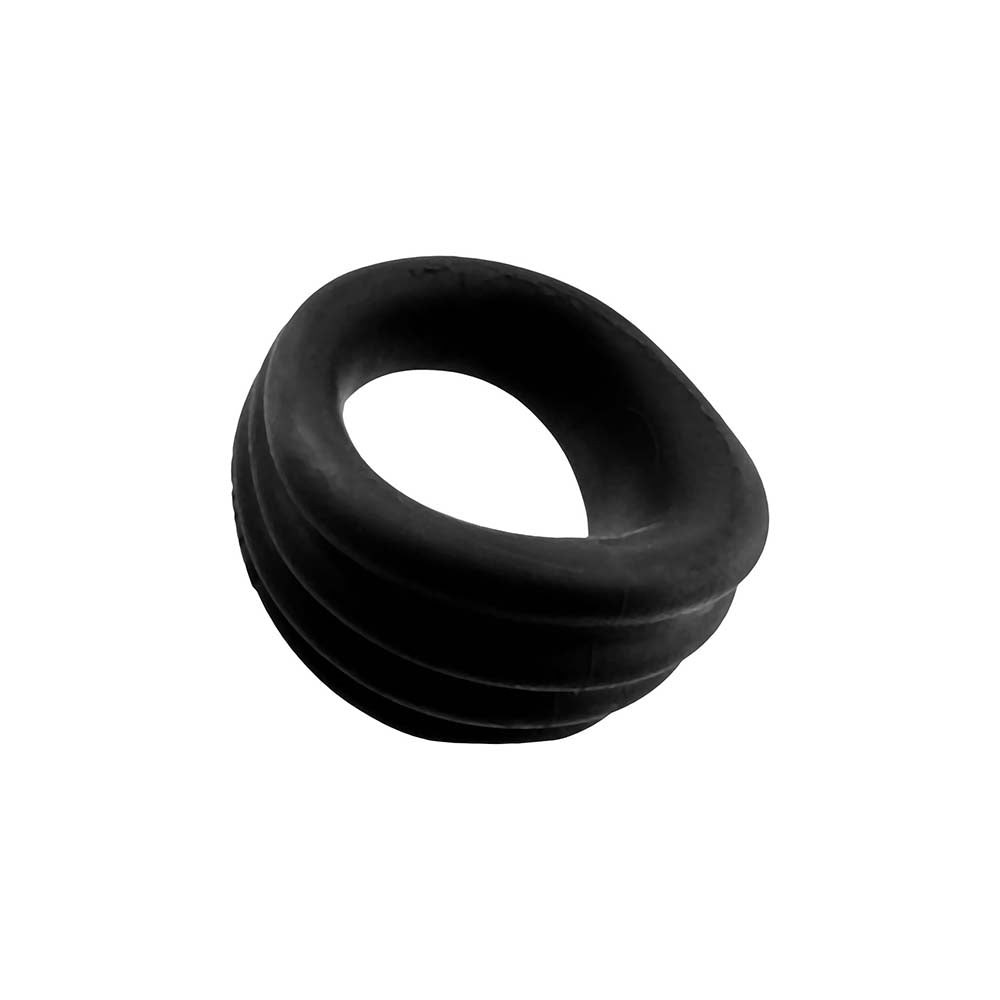 OXBALLS - HUNKYJUNK EXPANDER SLIMMER SCOOP STYLE COCKRING BLACK FOG