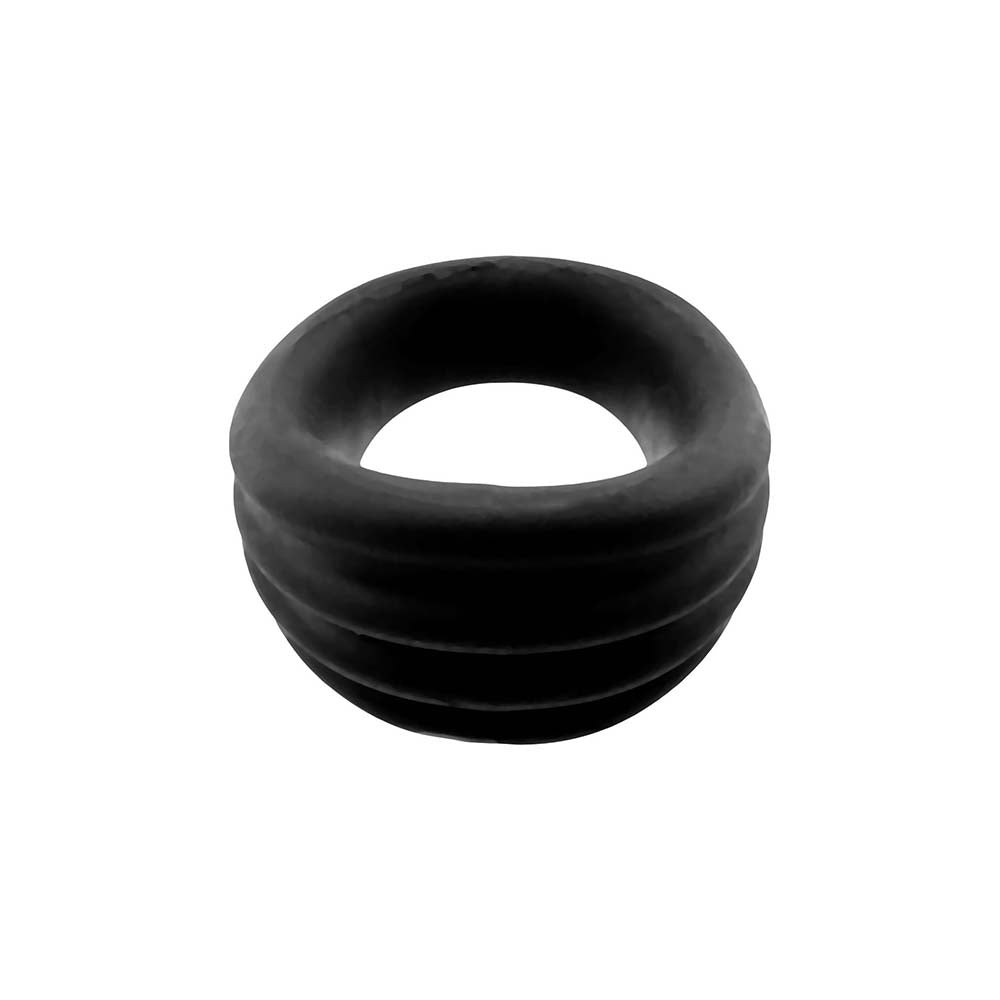 OXBALLS - HUNKYJUNK EXPANDER SLIMMER SCOOP STYLE COCKRING BLACK FOG