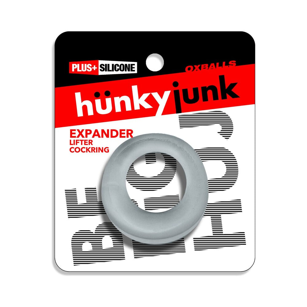 OXBALLS - HUNKYJUNK EXPANDER SLIMMER SCOOP STYLE COCKRING CLEAR STEAM