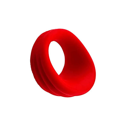 OXBALLS - HUNKYJUNK EXPANDER SLIMMER SCOOP STYLE COCKRING RED VELVET