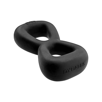OXBALLS - HUNKYJUNK BOOMERANG DOUBLE-RING COCKRING & NUT-TUGGER BLACK FOG