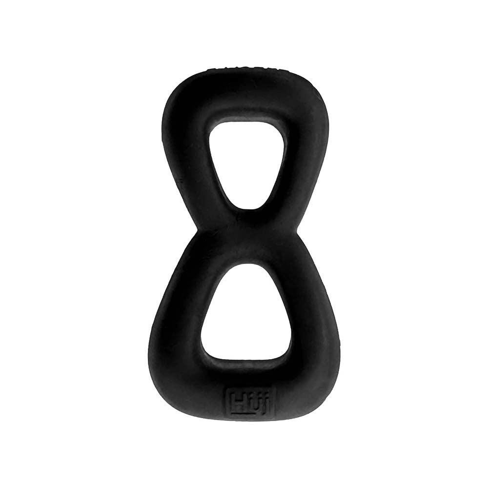 OXBALLS - HUNKYJUNK BOOMERANG DOUBLE-RING COCKRING & NUT-TUGGER BLACK FOG
