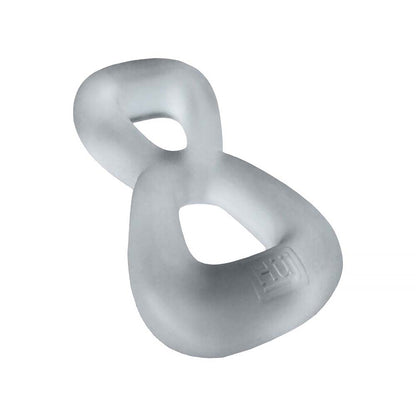 OXBALLS - HUNKYJUNK BOOMERANG DOUBLE-RING COCKRING & NUT-TUGGER CLEAR STEAM