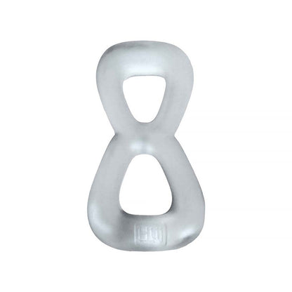 OXBALLS - HUNKYJUNK BOOMERANG DOUBLE-RING COCKRING & NUT-TUGGER CLEAR STEAM