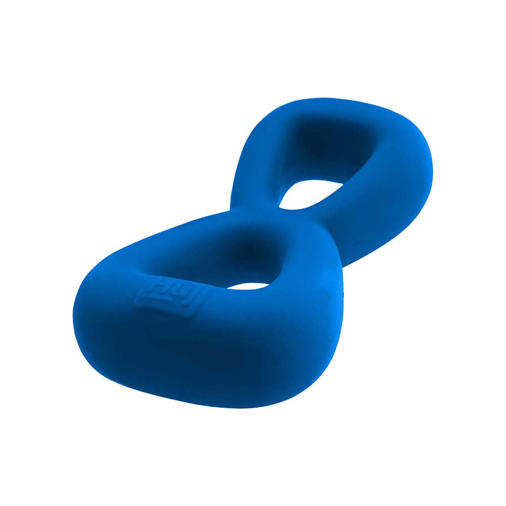OXBALLS - HUNKYJUNK BOOMERANG DOUBLE-RING COCKRING & NUT-TUGGER TEAL FIZZ