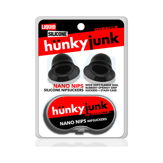 OXBALLS - HUNKYJUNK NANO NIPS "JUST THE TIP" NIPPLE-NUBS BLACK SILICONE