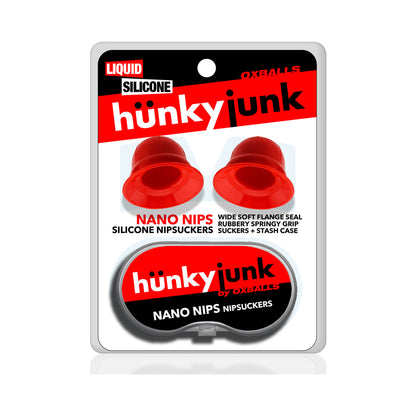 OXBALLS - HUNKYJUNK NANO NIPS "JUST THE TIP" NIPPLE-NUBS RED SILICONE