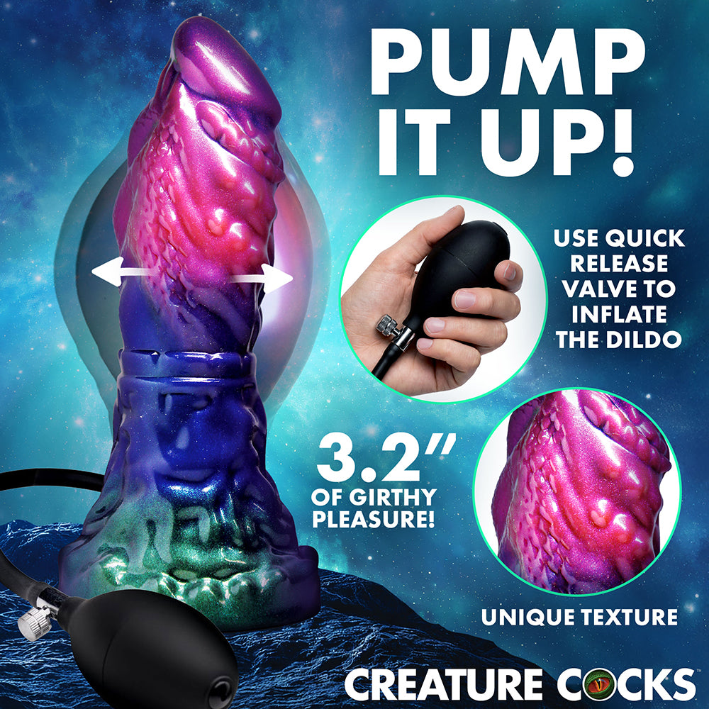 XR BRANDS - CREATURE COCKS GORGE INFLATABLE SILICONE DILDO