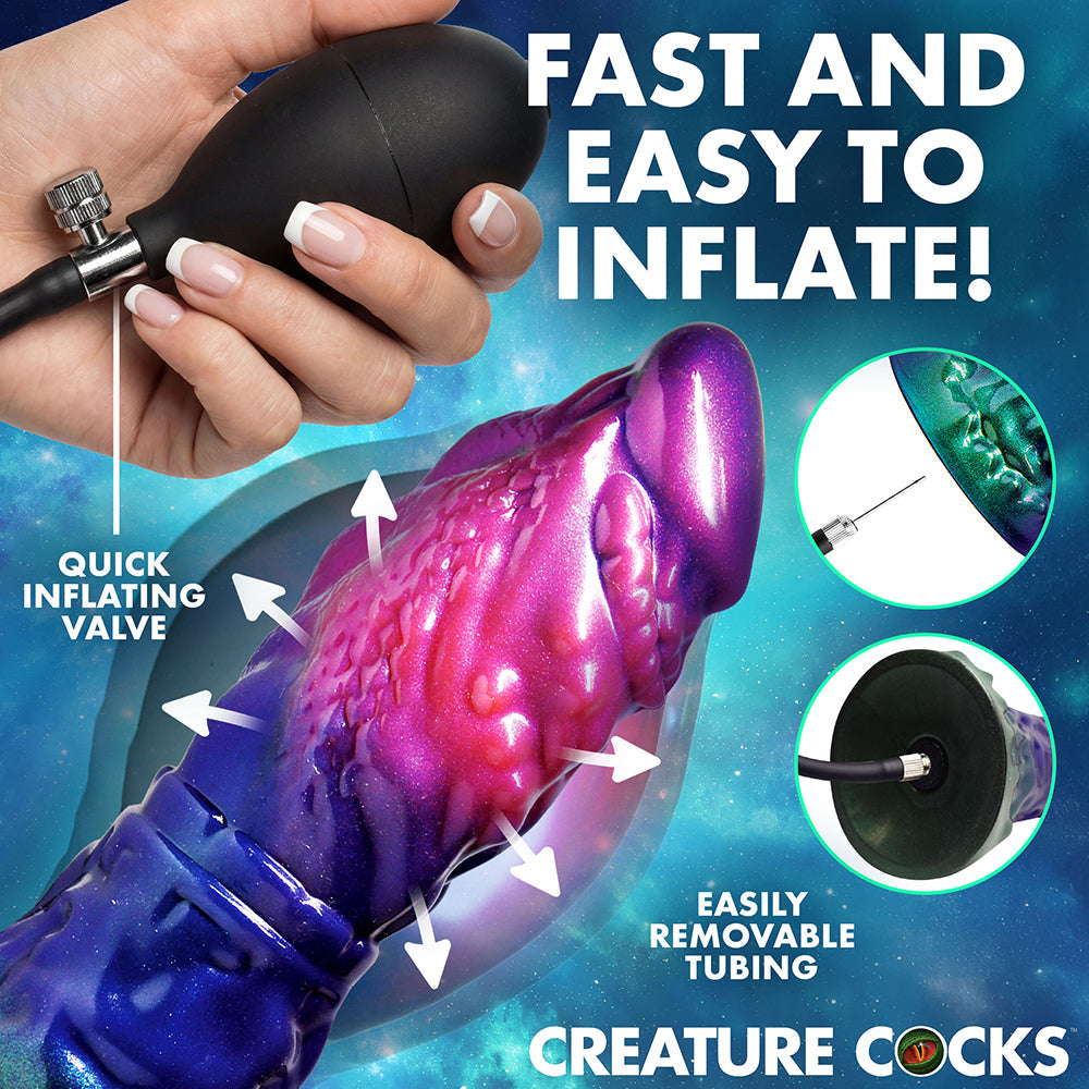 XR BRANDS - CREATURE COCKS GORGE INFLATABLE SILICONE DILDO