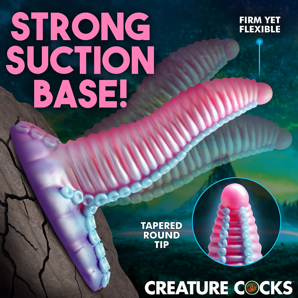 XR BRANDS - CREATURE COCKS MEGA-TENTA VIBRATING SILICONE DILDO