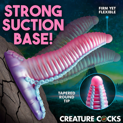 XR BRANDS - CREATURE COCKS MEGA-TENTA VIBRATING SILICONE DILDO