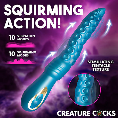 XR BRANDS - CREATURE COCKS TENTA-SQUIRM SQUIRMING SILICONE VIBRATOR