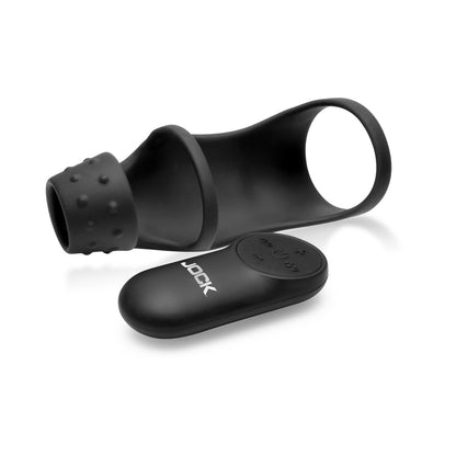 CURVE NOVELTIES - JOCK ENHANCERS RUSH VIBRATING PENIS SLEEVE C-RING WITH REMOTE