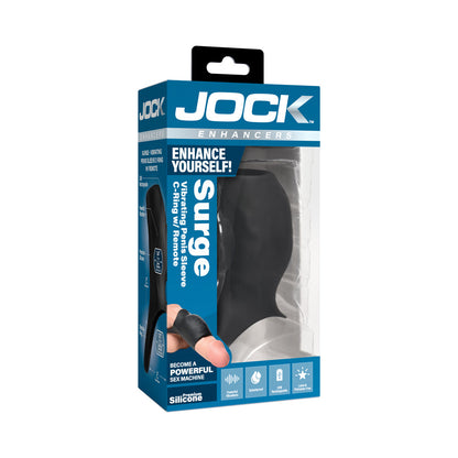 CURVE NOVELTIES - JOCK ENHANCERS SURGE VIBRATING PENIS SLEEVE C-RING WITH REMOTE