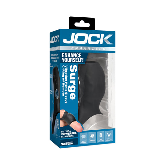 CURVE NOVELTIES - JOCK ENHANCERS SURGE VIBRATING PENIS SLEEVE C-RING WITH REMOTE