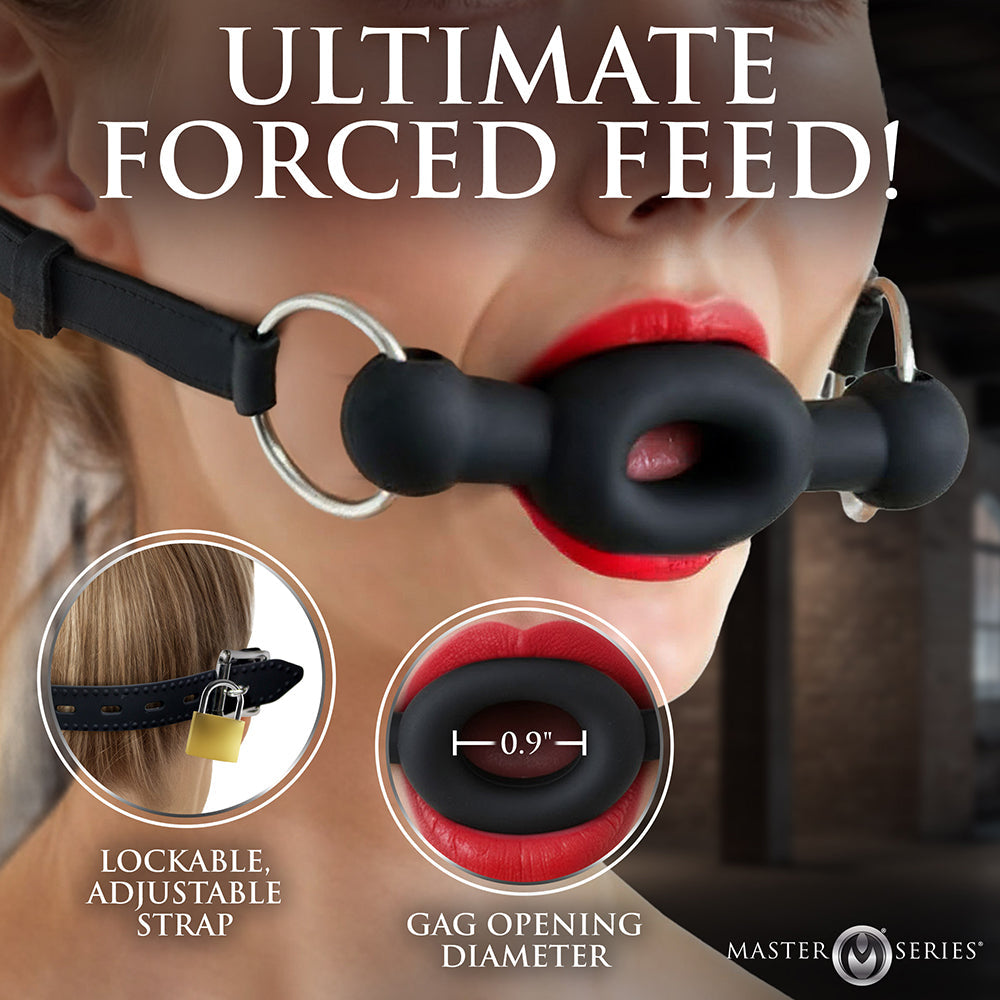 XR BRANDS - MASTER SERIES FORCED SILICONE FEEDING GAG