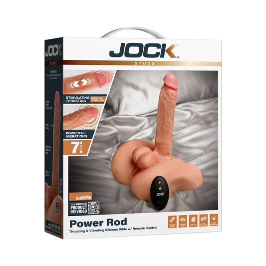 CURVE NOVELTIES - JOCK POWER ROD THRUSTING & VIBRATING DILDO W/ REMOTE CONTROL