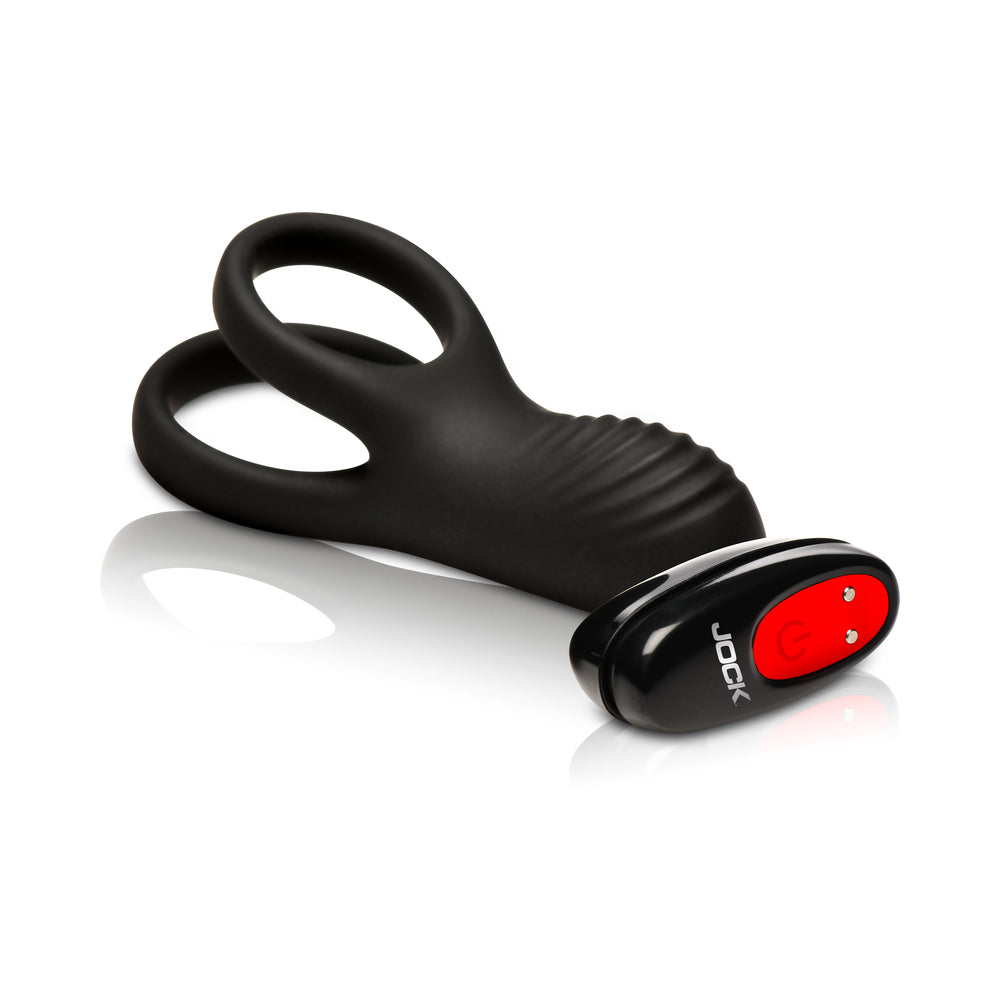 CURVE NOVELTIES - JOCK ENHANCERS HARD-ON VIBRATING SILICONE C-RING W /CLIT STIM