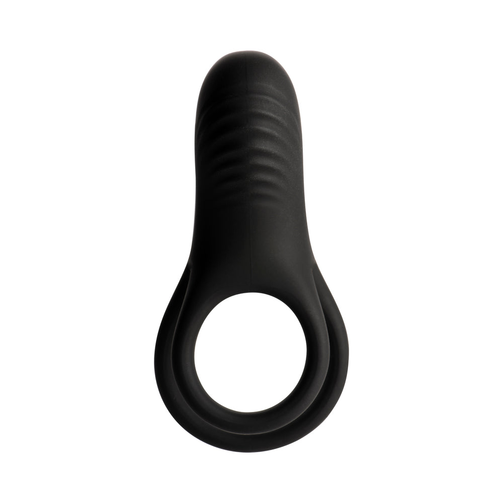 CURVE NOVELTIES - JOCK ENHANCERS HARD-ON VIBRATING SILICONE C-RING W /CLIT STIM