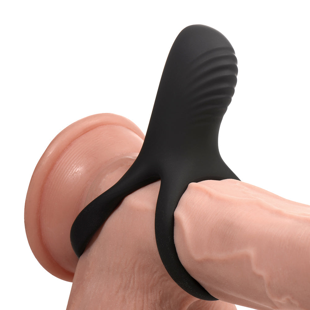 CURVE NOVELTIES - JOCK ENHANCERS HARD-ON VIBRATING SILICONE C-RING W /CLIT STIM