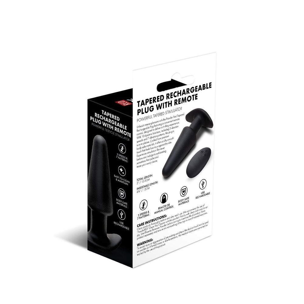 PROWLER RED - TAPERED RECHARGEABLE PLUG WITH REMOTE