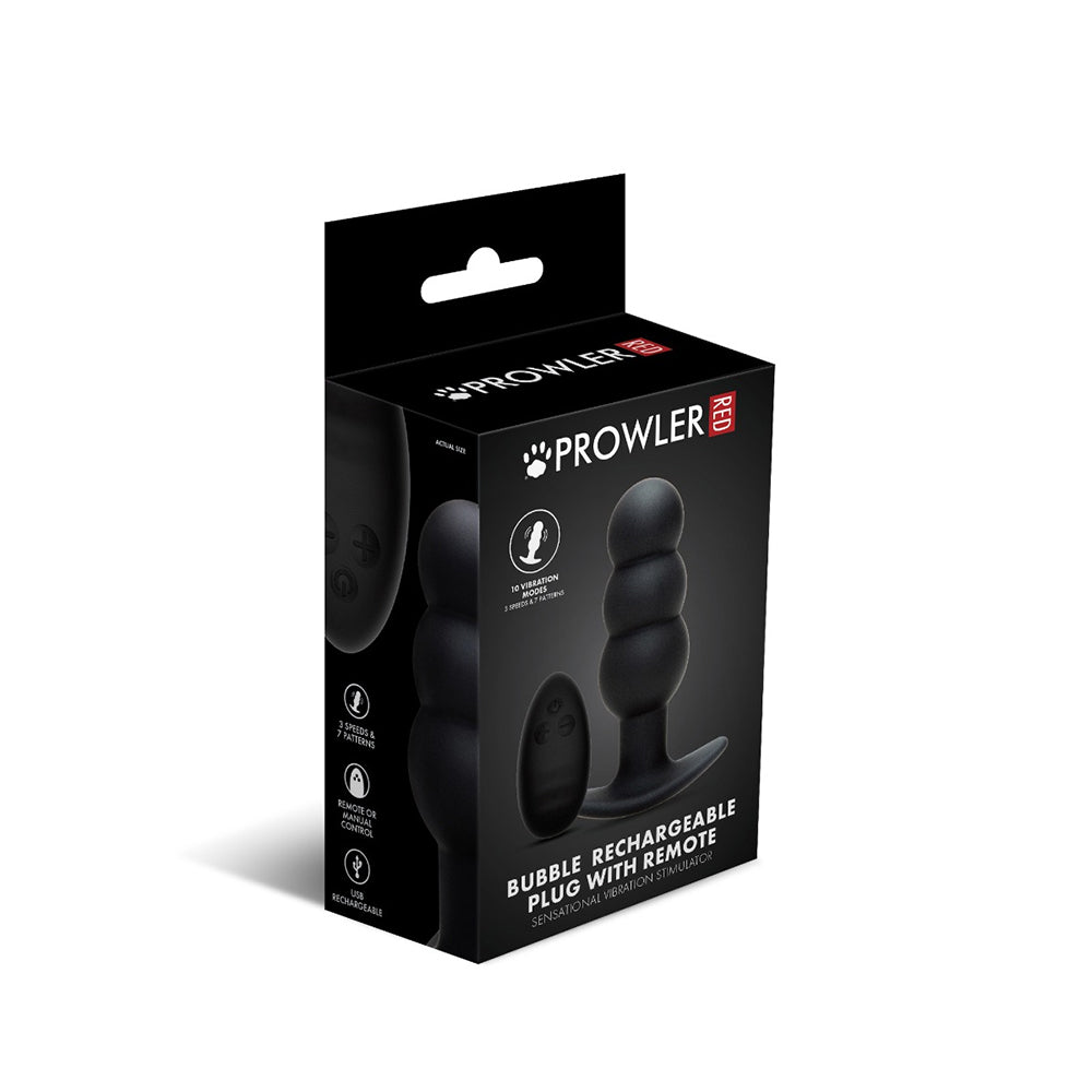 PROWLER RED - BUBBLE RECHARGEABLE PLUG WITH REMOTE