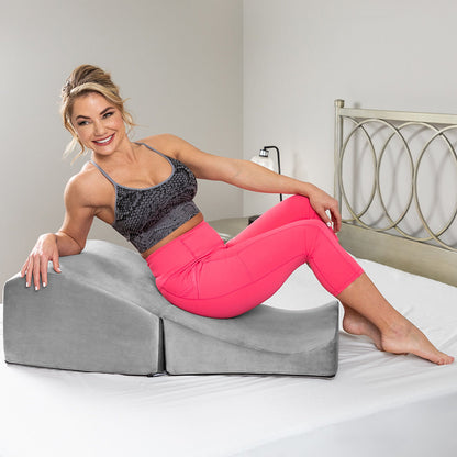 LIBERATOR - FLIP RAMP SEX POSITIONING PILLOW WITH SLIP COVER LUSH GREY