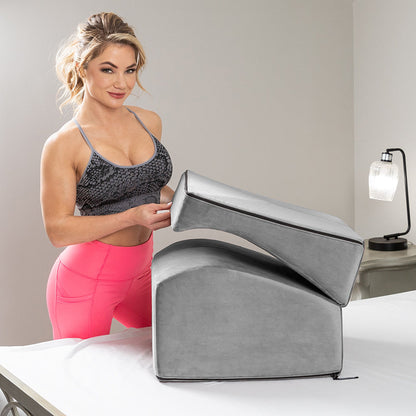 LIBERATOR - FLIP RAMP SEX POSITIONING PILLOW WITH SLIP COVER LUSH GREY