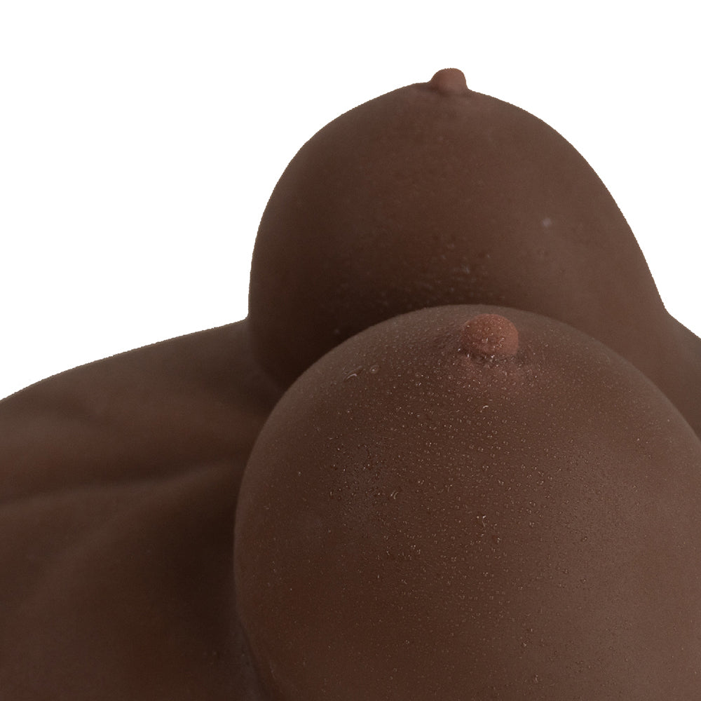 CAMTOYZ - RAW TORSO TRANSEXUAL RUPOL PIEL OSCURA CHOCOLATE
