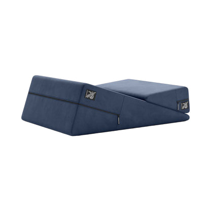 LIBERATOR - COMBO SEXUEL WEDGE & RAMP TAILLE ORIGINALE DÉCOR VELOURS BLEU