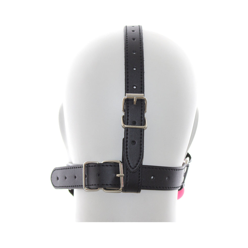 PLE''SUR - FACE HARNESS BALL GAG PINK