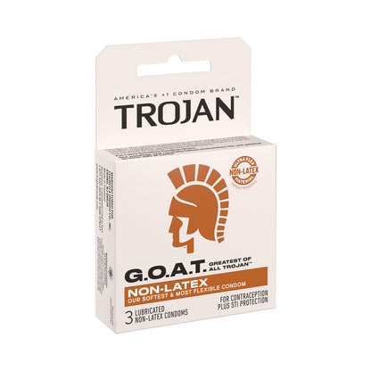 PARADISE MARKETING - TROJAN G.O.A.T NON-LATEX SILICONE LUBRICATED 3-PACK