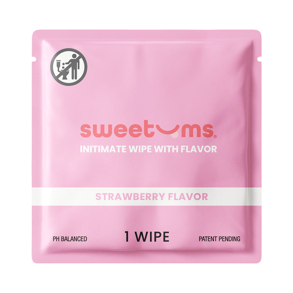 SWEETUMS - INTIMATE WIPES STRAWBERRY FLAVOR 10-PACK
