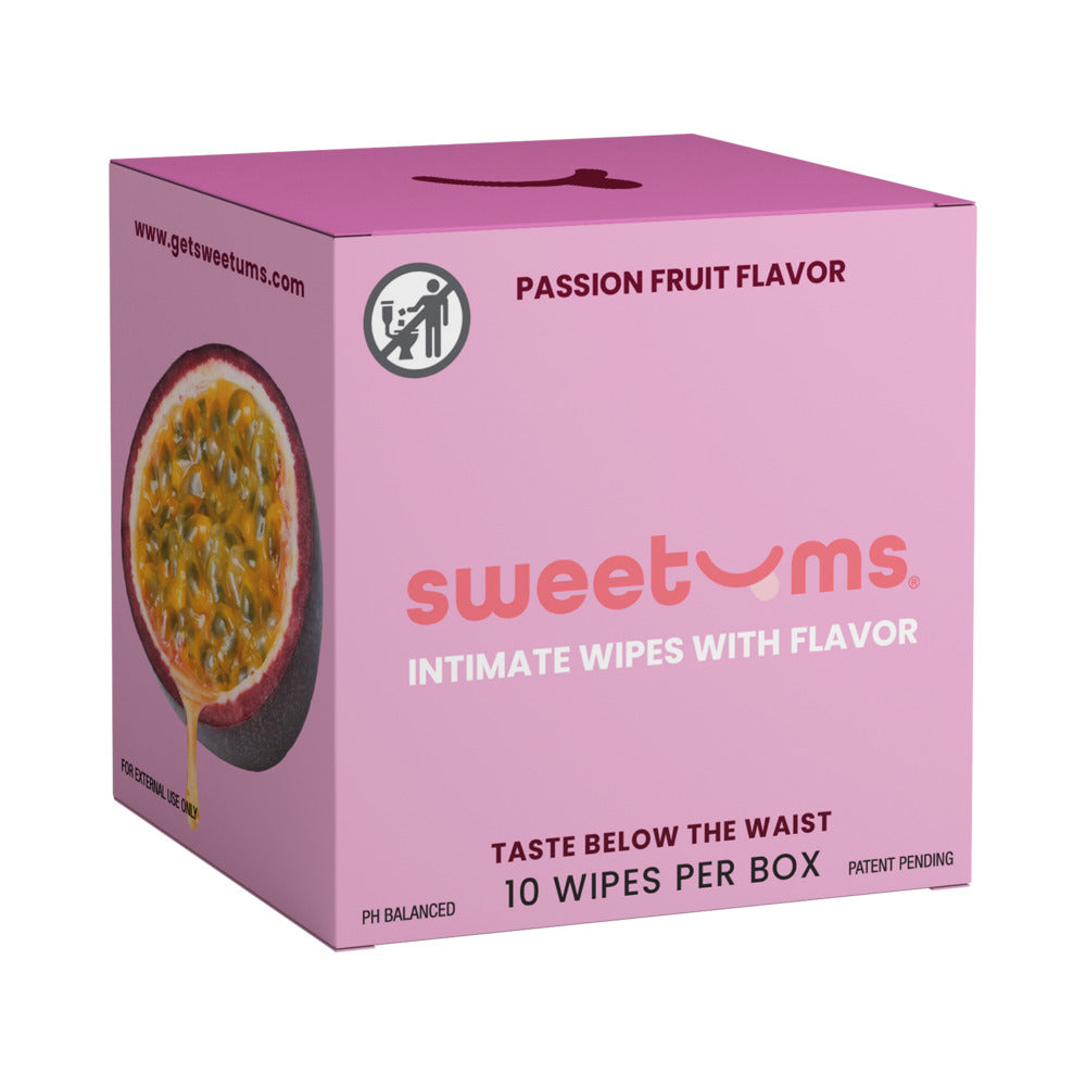 SWEETUMS - INTIMATE WIPES PASSION FRUIT FLAVOR 10-PACK