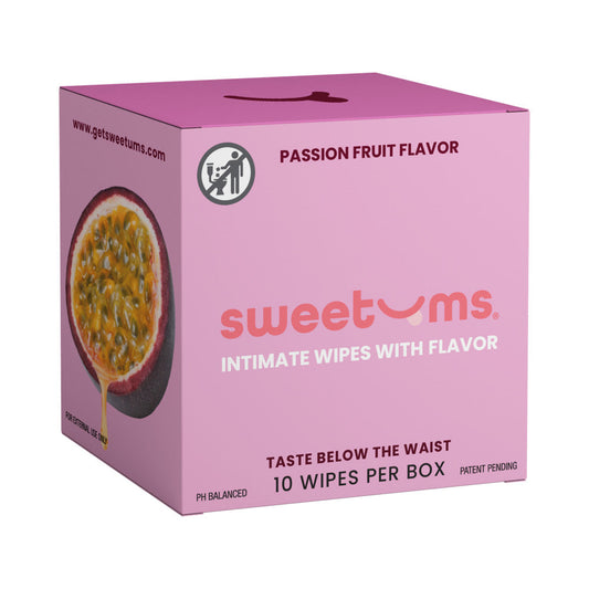 SWEETUMS - INTIMATE WIPES PASSION FRUIT FLAVOR 10-PACK
