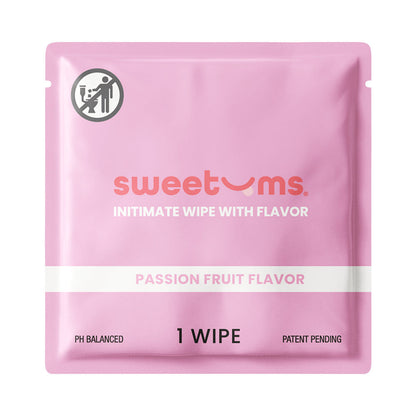 SWEETUMS - INTIMATE WIPES PASSION FRUIT FLAVOR 10-PACK