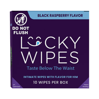 SWEETUMS - LUCKY WIPES BLACK RASPBERRY FLAVOR 10-PACK