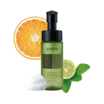 TENGA - IROHA INTIMATE WASH FOAM BERGAMOT AND BITTER ORANGE 5.07 OZ.