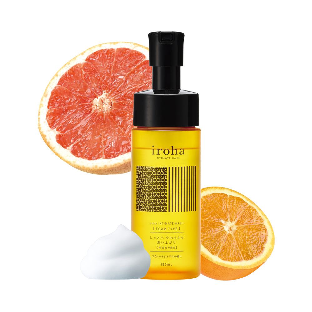 TENGA - IROHA INTIMATE WASH FOAM SWEET CITRUS 5.07 OZ.